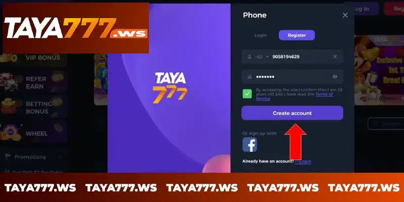 Agree to the terms and conditions and click 'Create Account' to finish registration.